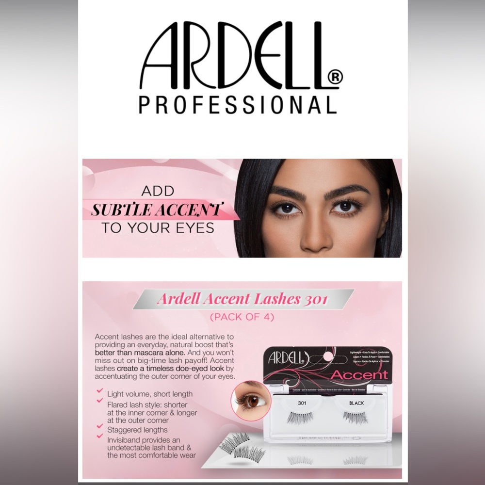 Ardell Accent Lashes 301 Black x1 Pair